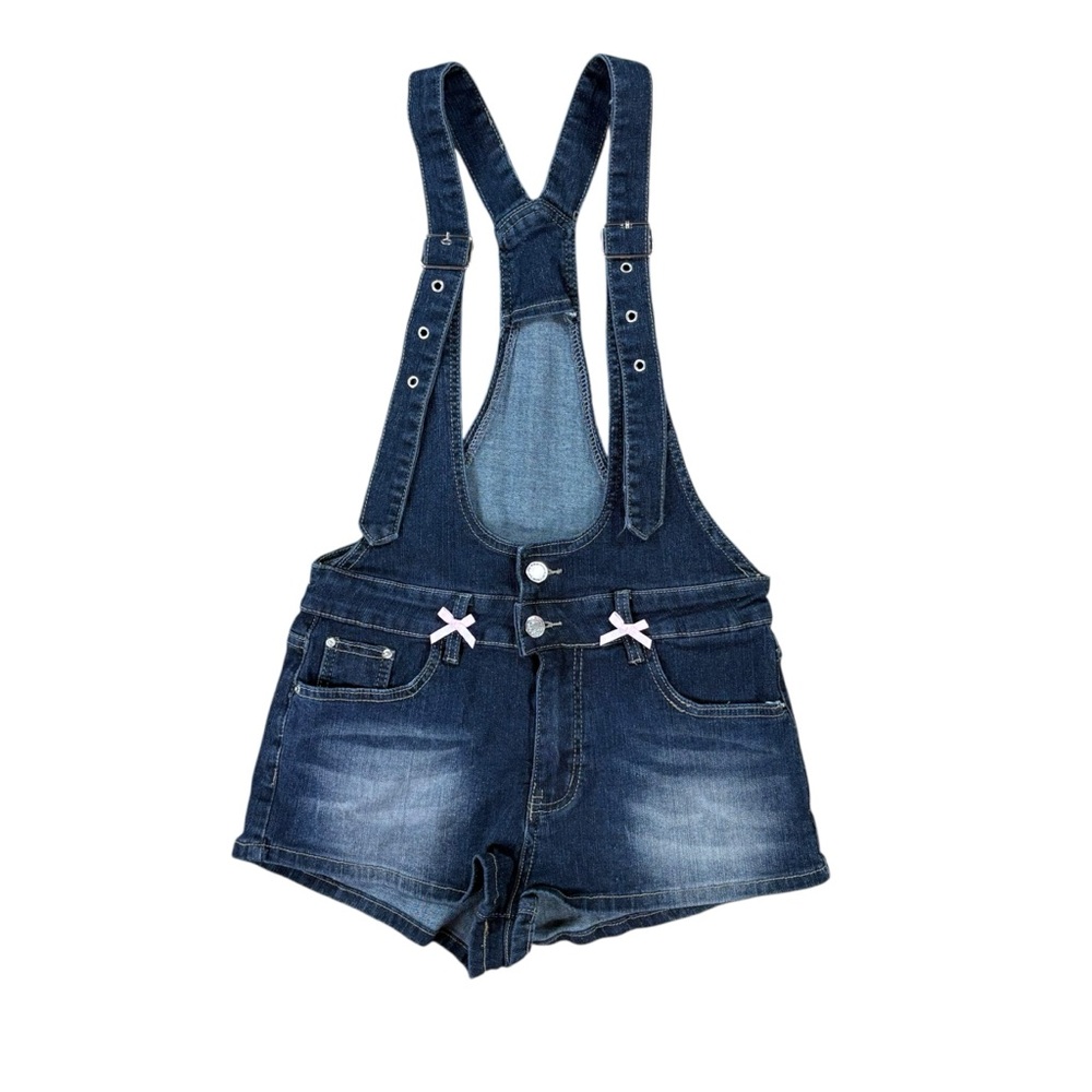 NWT Rowme denim overall shorts size S